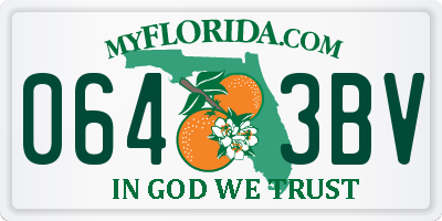 FL license plate 0643BV
