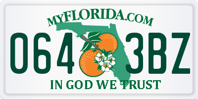 FL license plate 0643BZ