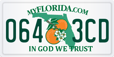 FL license plate 0643CD
