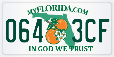 FL license plate 0643CF