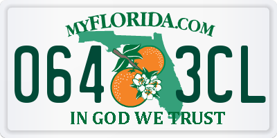 FL license plate 0643CL
