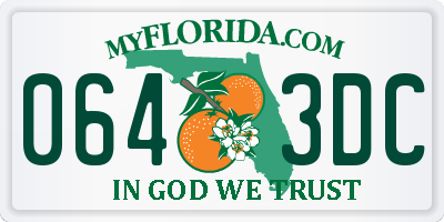 FL license plate 0643DC