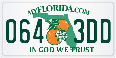 FL license plate 0643DD
