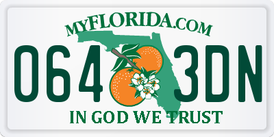 FL license plate 0643DN