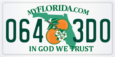 FL license plate 0643DO