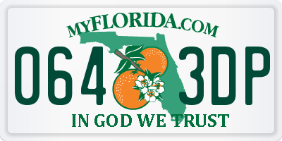 FL license plate 0643DP