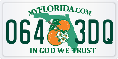 FL license plate 0643DQ