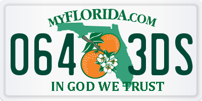 FL license plate 0643DS