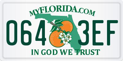 FL license plate 0643EF