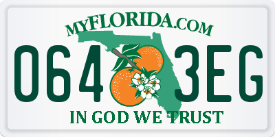 FL license plate 0643EG