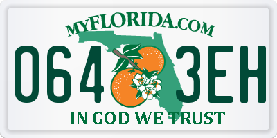 FL license plate 0643EH