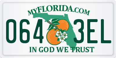 FL license plate 0643EL