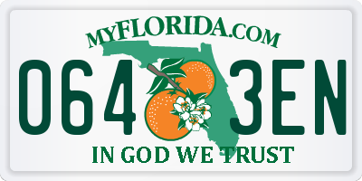 FL license plate 0643EN