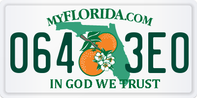 FL license plate 0643EO