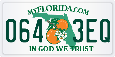 FL license plate 0643EQ