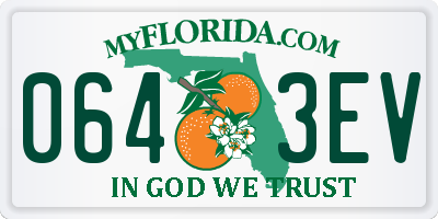 FL license plate 0643EV