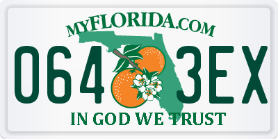 FL license plate 0643EX