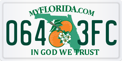 FL license plate 0643FC
