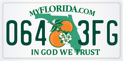 FL license plate 0643FG