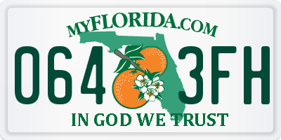 FL license plate 0643FH