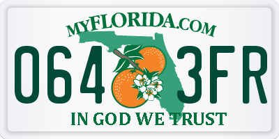 FL license plate 0643FR