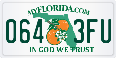 FL license plate 0643FU
