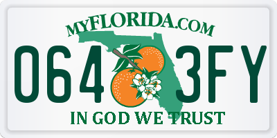 FL license plate 0643FY