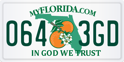 FL license plate 0643GD