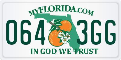 FL license plate 0643GG