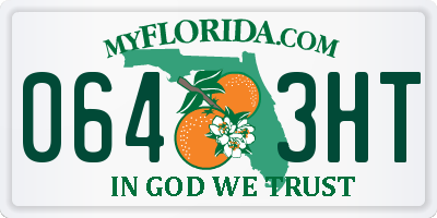 FL license plate 0643HT