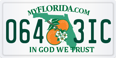 FL license plate 0643IC