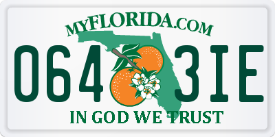 FL license plate 0643IE