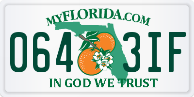 FL license plate 0643IF
