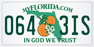 FL license plate 0643IS
