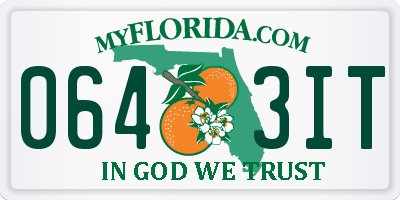 FL license plate 0643IT