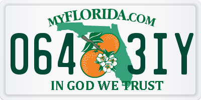 FL license plate 0643IY