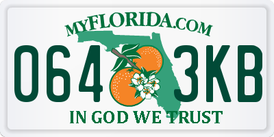 FL license plate 0643KB