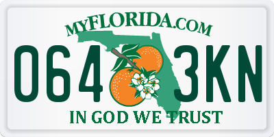FL license plate 0643KN