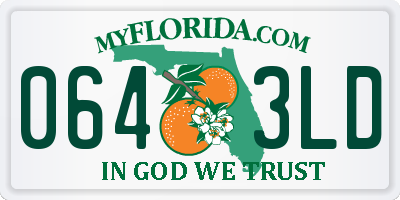 FL license plate 0643LD