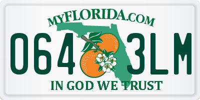FL license plate 0643LM