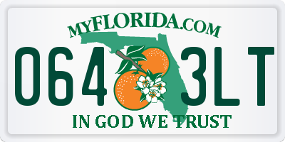 FL license plate 0643LT