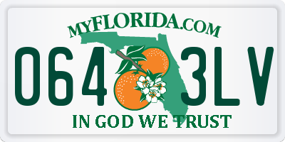FL license plate 0643LV