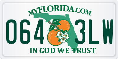 FL license plate 0643LW