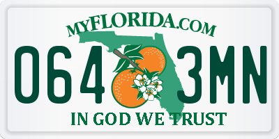 FL license plate 0643MN