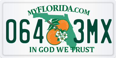FL license plate 0643MX