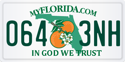 FL license plate 0643NH