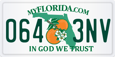FL license plate 0643NV