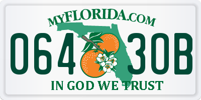FL license plate 0643OB