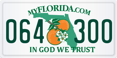 FL license plate 0643OO