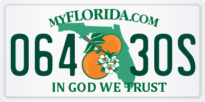 FL license plate 0643OS